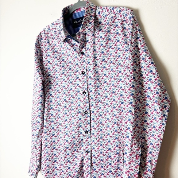 ROBERT GRAHAM • Men’s Floral Print Tailored Fit Button Down Shirt Size Large - Picture 2 of 8